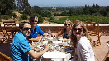 Fog Crest Vineyard - Picnic on the patio with a view